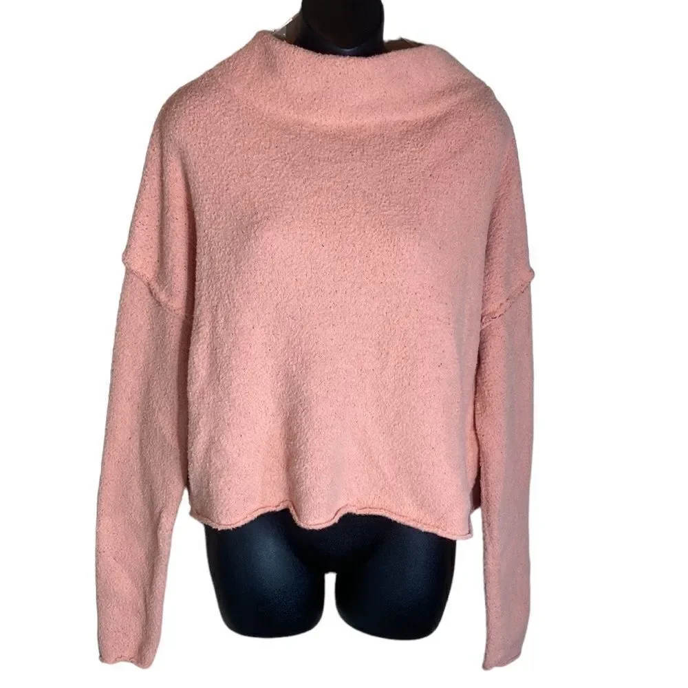 Free people San Vicente peach soft & cozy pullover sweater new medium